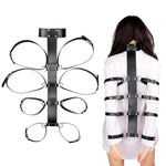 Back Handcuffs Bondage Set With Collar, Strong Pu Leather Hand And Arm Cuffs, Adjustable Collar With 1 Lock And 2 Keys, Restraining Set For Couples, Sm Bdsm Sex Toys For Women Men Extreme Love