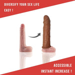 Penis Sleeve Cock Sleeve Adult Male Silicone Sex Toys For Men Penis Extension Elastic Penis Ring To Thicken Enlarge Penis Extender Sheath Reusable Realistic Male Condom Enlarger For Men Couples (7")