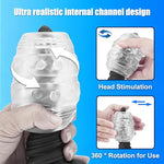 Male Masturbator Adult Sex Toys for Men - Reusable Open Pocket Pussy, Soft Realistic Oral & Vagina Texture, Portable Penis Training Masturbation Sleeve