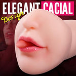 Male Masturbators For Oral Sex, Lifelike Face Design Pocket Pussy Masturbator Sex Toy With Vivid Tongue And Teeth, Realistic Blowjob Stroker For Men Masturbation