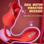 Tongue Licking Vibrators Adult Toy For Women Sex Toys, 2 In 1 Tongue Toy 10 Licking & Egg Vibrator Modes, Rose Sexual Pleasure Tool Dual Vibrator Bullet Toys For Female Nipple Clitoral Stimulator