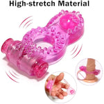 Male Vibrating Cock Rings With Pellet Clitoral Stimulator, Vibrating Penis Ring Adults Sex Toys For Men Delay Ejaculation Enhance Women Sexual Pleasure