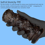 Male Masturbator, Sex Toy For Men Clear Pocket Pussy Vagina Texture, Transparent Manual Squeezable Sucking?6.5In Depth, Realistic Soft Fleshy Texture, Penis Training Masturbator (Black)