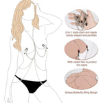 Nipple Clamps Body Jewelry Bdsm Sex Toy, Adjustable Non-Piercing Nipple Toys Body Chain With Necklace Bondage For Games, Kinky Breast Clips For Women Couples Pleasure (Silver)