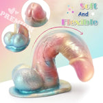 10 Inch Girthy Huge Thick Dildo - Colorful Long Silicone Realistic Dildo With Big Powerful Suction Cup, Giant Massive Soft Dildos With Big Balls, Lifelike Fat Fake Penis, Adult Sex Toys For Men Women