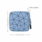 Sanitary Napkin Storage Bag Menstrual Cup Pouch Period Bag for Teen Girls Portable Menstrual Pad Sanitary Napkin Storage Tampons Holder for Purse (Blue M)
