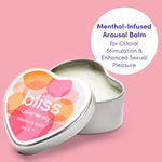 Bliss Balm - Menthol Balm To Heighten Sensitivity - Infused With Peppermint And Essential Oils For Women, Men And Couples - Travel Size - 20G