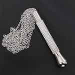 Bdsm Metal Chain Whip Diamond Handle Aluminium Flog Flogger Fetish Slave Sub Sex Toy Bondage Sm Ass Spanking Bondage Slave For Beginner
