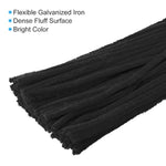 300 Pcs Chenille Stems, 12 Inch Black, Light Green & White Pipe Cleaners