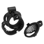 Spiked Chastity Device Chastity Cage With 2 Concealed Locks Male Sm Sex Toys Barbed Penis Cage With 4 Different Rings Lightweight And Breathable Resin Cock Cage For Men'S Penis Bondage (Flat,Pink)