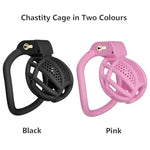Honeycomb Hollow Chastity Cage With 4 Removable Curved Rings, Invisible Locking Cylinder Design, Cock Cage With 2 Keys Adult Cb Fetish Sex Toys & Games For Men Penis Bondage (Black,S)