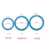 Metal Cock Testicle Ring Without Edges, Sexual Stimulation Device Prolonged Erection Sex Toy for Men(Blue, Set)