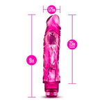 The Drop - 9 Inch Realistic Powerful Vibrating Fragrance Free Dildo - Glows In The Dark - Nubs Multi Speed Thin Vibrator - Aa Battery Powered Adult Toy - Sex Toy For Couples - Pink