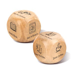 2Pcs Decision Dice: Wooden Activities Dice For Men & Women, Funny Gifts For Adults, Couples, Friends, Family