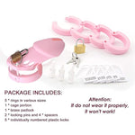 Silicone Chastity Cage For Men Breathable Chastity Device, Cock Cage Chastity Devices Lightweight Sexual Wellness Adult Sex Toys Pink