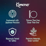 Kimono MicroThin Sheer Variety Pack of 12 - Multiple Styles of Ultrathin Condom Shapes in One Convenient Pack