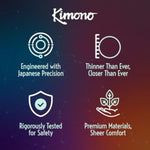 Kimono MAXX Large Flare Condoms Pack of 12 - Premium Lubricated Natural Latex Condoms, Thin, Unique Flared Design, Extra Room, Vegan-Friendly, No Latex Odor - Strength & Sensitivity