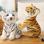 9 In/23Cmtigers Plush Toy Stuffed Animal Plush Cat, Lifelike Tiger Stuffed Animals Animals Kids Toy Gift For Boy Baby Hug Tiger Stuffed Animal (White)