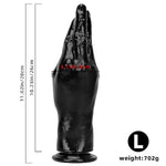 Realistic Hand Dildo With 3Xlr Adapter Black Forearm Dildo Anal Butt Plug Anal & Vaginal Masturbation Adult Sex Toy(L)