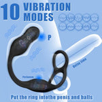Full Waterproof Anal Plug Anal Vibrator For Male 10 Vibration 3 Thrusting Adjustable Prostate Massage Adult Sex Toy