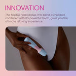 Femme Funn Small Vibrator Wand Massager - Womens Sex Toy Wand With 10 Powerful Vibration Modes - Waterproof, Aaa Battery-Operated, Single Button, Wireless Mini Vibrators With Flexible Head (Blue)