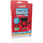Remote Controlled Switch Vibrating Ring Vibrating Cock Ring - Deep Vibrations - Penis Rings - Couple Sex Toys - Dick Rings For Mutual Pleasure - Black