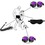 Adult Restraint Bed Restraints Sex Adults Bondaged Queen Sexy Straps With Handcuffs Bondage Restraints For Women Kit Neck To Wrist Adult Toy Kinky Play Set Yoga Sweater 14Pack (Purple)