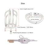 Male Chastity Device Ergonomic Design Stainless Steel Hinged Ring Male Cock Cage Adult Game Sex Toy T2250 50Mm