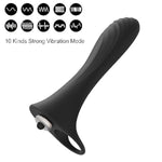 10 Powerful Vibration Modes Silicone Cock Ring For Men Waterproof And Vibrating Penis Masssger 1Pcs Aaa Battery Operated (Battery Not Included) Adult Sex Toy For Couple (Black)