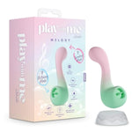 Blush Play With Me - Melody Silicone Dual Stimulator - Clitoral G-Spot Vibrator With Tongue Fluttering Functions – Platinum Cured Silicone - Waterproof & Rechargeable - Adult Sex Toy For Women - Pink