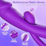 Vibrator Sex Toys For Women – 3 In 1 G Spot Vibrator Rabbit Dildo With 10 Vibration Modes & Removable Anal Plug, Clitoral And Vaginal Stimulator, Adult Sex Toys & Games For Female And Couples