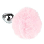 Stainless Steel Hypoallergenic Anal Plug Starter Kit for Women and Men with Graduated Sizes and Synthetic Furs Bunny Tail