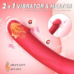 Realistic Silicone Dildo Vibrator For Multiple Stimulation, G Spot Vibrator Dildo With 10 Vibration And Heating Mode, Clitoris Stimulator For Solo And Couples Pleasure