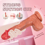 Adult Sex Toys For Women - Thrusting Dildo Vibrator Sex Toy With 6 Thrusting And 9 Vibration Modes For G-Spot Anal Stimulation, 8.7" Thrusting Vibrator Realistic Dildo Womens Sex Toys (Flesh)