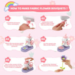 Artistic Playdough and Fabric Flower Bouquet Kit for Kids Ages 4-12