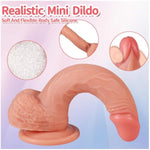 6.3 Inch Realistic Thin Dildo For Beginners, Soft Skinny Dildo Mini Anal Dildo With Balls & Strong Suction Cup, Silicone Slim Small Dildo Fake Penis Sex Toys For Women Gay G-Spot & Anal Play