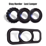 4Pcs Silicone Cock Ring Set With Ball Stretcher Different Size Penis Rings Kit Combination For Erection Enhancing, Male Cock Sleeve Penis Enlargement Stretchy Adult Sex Toys For Men Couples