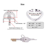 Small Male Chastity Locked Hypoallergenic Stainless Steel Cock Cage T640 (40Mm S Size)