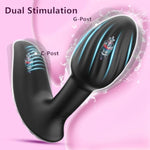 Prostate Massager Vibrator Anal Sex Toy With Remote Control, 360° Rotating 3-In-1 Butterfly Vibrators For Perineum & Prostate Massage, Vibrating Butt Plug Anal Plug Male Prostate Toy