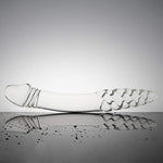 Glass Dildo, Crystal Double-Ended Penis Pleasure Wand With Spiral Texture And Vivid Glans Anal Butt Plug For G-Spot Stimulation