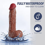 Realistic Squirting Dildo Ejaculating Penis For Beginners With Strong Suction Cup For Hands-Free Play,Soft Dildo With Curved Shaft And Balls For Women G-Spot And Anal Prostate Play 8.07 Inch