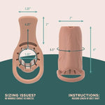 Penis Sleeve | Cock Sleeve W/Grind Pad Clit Stimulator | 50% Increase Girth Enhancer | Open Ended For Sensitivity | Pleasure Enhancer For Men, Women & Couples | Nude Color, 4" L X 2" W