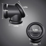 Silicone Cock Ring Penis Delay Sleeve With 3 Holes Design Erection Enhancement Delay Ejaculation Sex Toys For Men Play