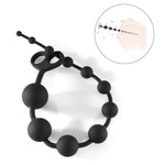 Silicone Anal Beads - 22 Inch Body Safe Anal Bead With 11 Balls, 100% Silicone With Gradual Size Increase, Adult Anal Toys With Safety Pull Ring For Men, Women And Couples