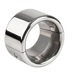 Metal Stainless Steel Bondage Weighted Cock Ring for Male Erection Enhancement Exercises Penis Stretcher Time-Lapse Exercise Cock Ring Adult Sex Toys(40mm)