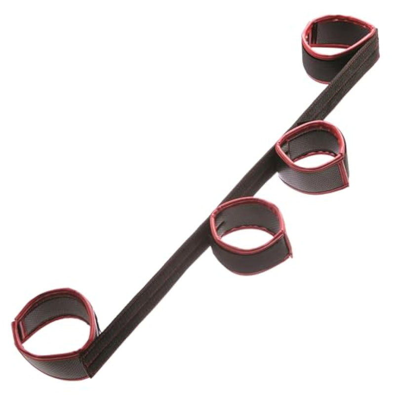 Scarlet Couture Spreader Bar, Adjustable Bondage Bar With Built In Wrist And Ankle Cuffs, Soft Padded Velcro Restraints For Comfort, Durable Nylon Wrapped Metal For Bdsm And Couples Play