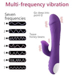Rabbit Vibrator Adult Sex Toys For Women 3 In 1 Tongue Licking Vibrators Dildo Rose Vibrating Sex Toys With 7 Vibration Mode G Spot Pleasure Tools For Female Couples Games
