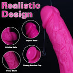 Pink Realistic Dildo, 7.3In Lifelike Silicone Dildo, With Strong Suction Cup For Hands-Free Play, Adult Sex Toys Suitable For Women Men Gay ? Couple