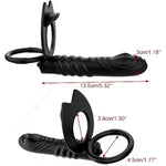 Strap On Dildo Double Penetration Cock Penis Ring Vibrator Anal Plug Men Adult Sex Toy