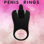 Rotating Tongue Vibrating Ring Penis Ring Male Female Couple Sharing Clit Nipples And Stimulating Waterproof Rechargeable Locking Semen Ring
